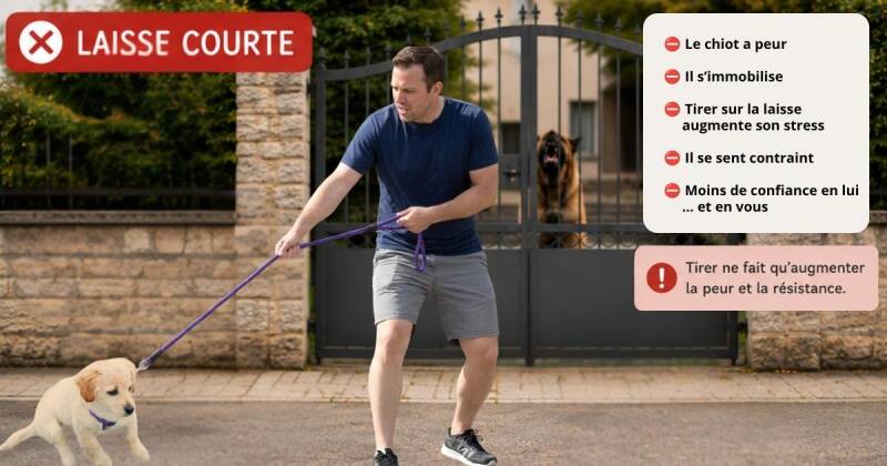 Affronter un danger en laisse courte