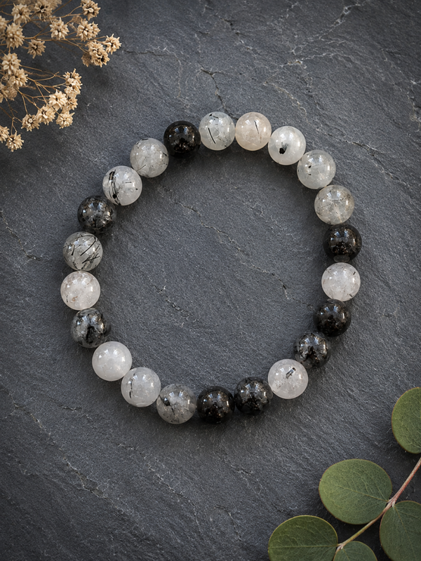 Bracelet Quartz Tourmaliné 💎  La Pierre de Protection et d’Ancrage