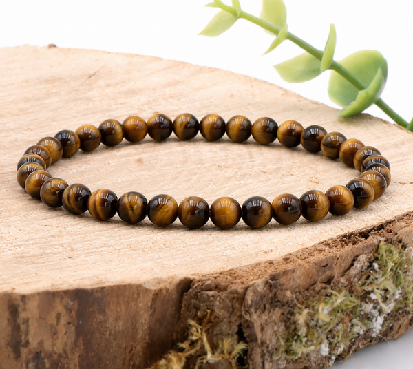 Bracelet Oeil de tigre 💎 Le bouclier doré