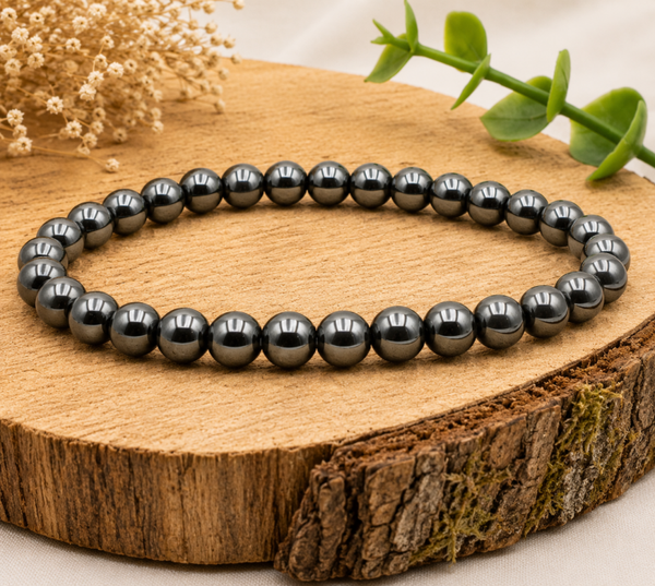 Bracelet Hématite 💎 La Guerrière de Lumière