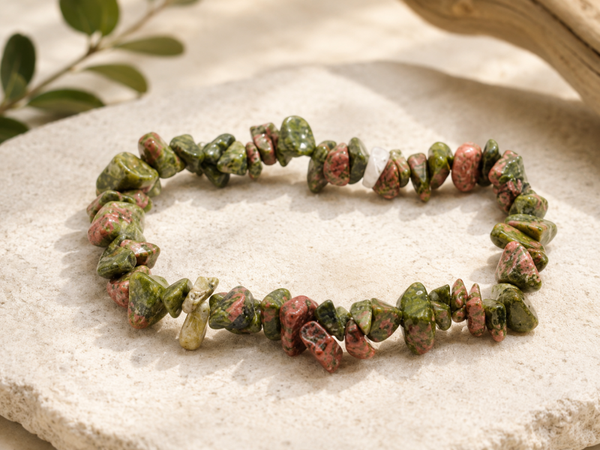 Bracelet Unakite, baroque