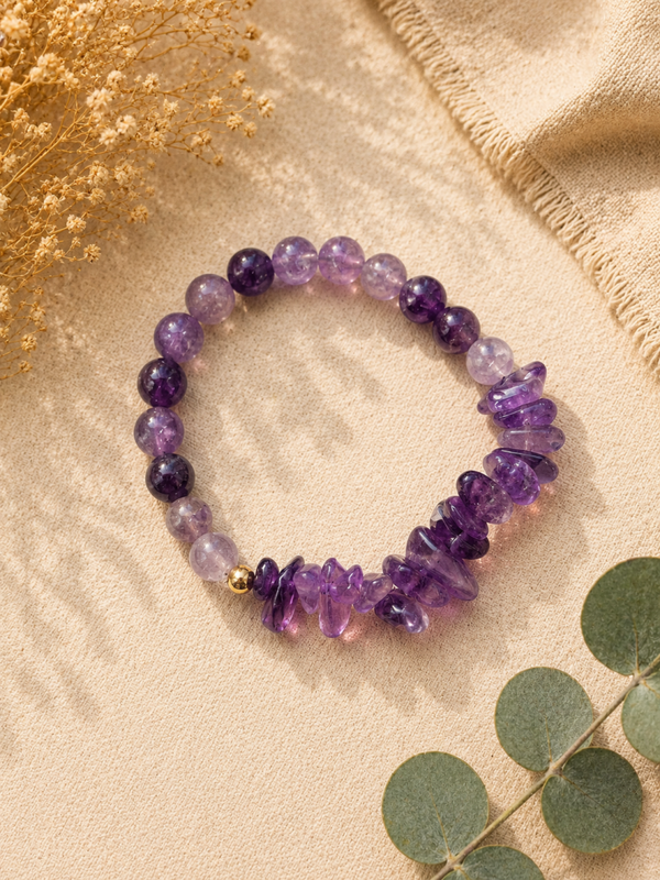 💜 Bracelet Améthyste – Sérénité & Intuition