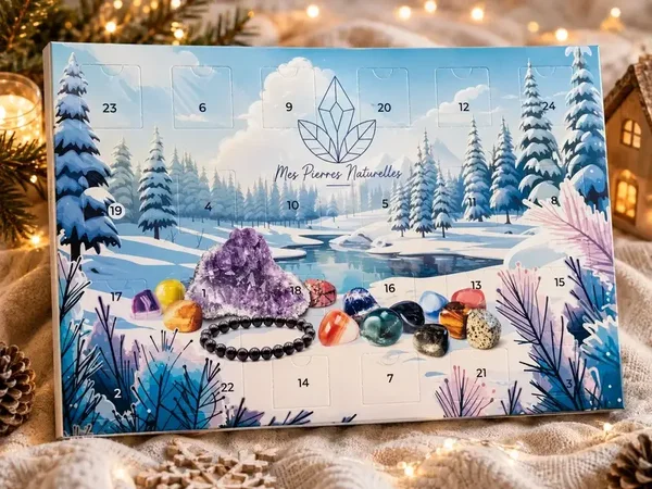 🎄 Calendrier de l’Avent « Mes Pierres Naturelles » – Édition Prestige 💎✨