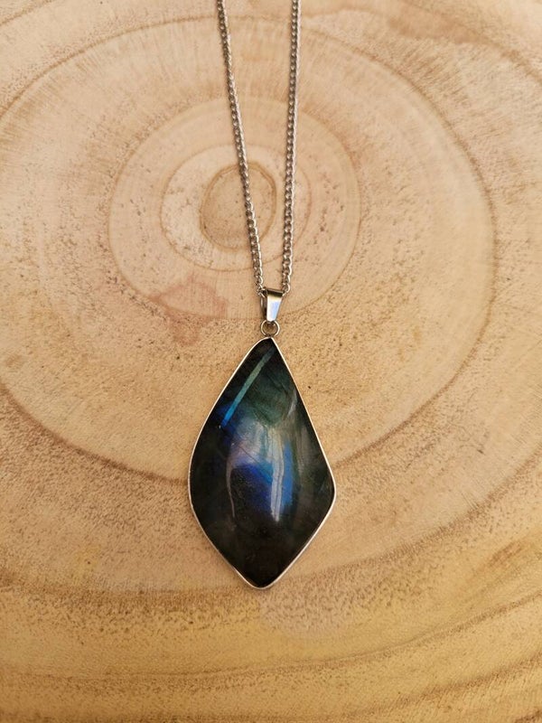 Pendentif Labradorite, Forme libre