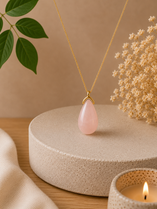 Quartz rose, goutte