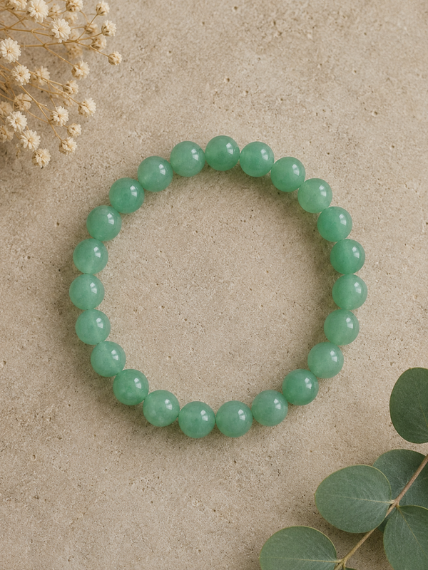Bracelet Aventurine verte 💎La Pierre du Cœur Serein