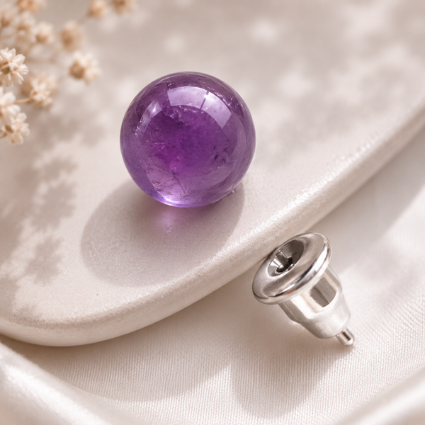 Boucle d'oreille Améthyste