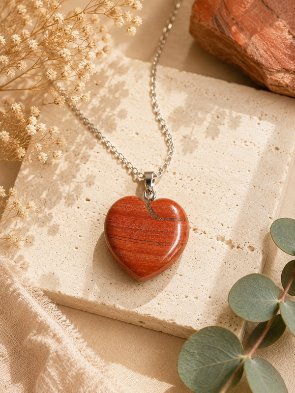 Jaspe rouge, coeur