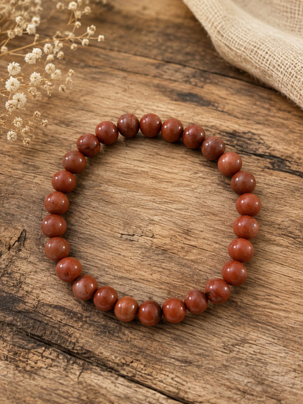 Bracelet Jaspe rouge 💎Le Feu de la Terre