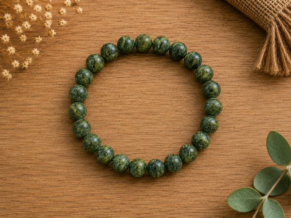 Bracelet Serpentine 💎 La Pierre de Renouveau et d’Apaisement