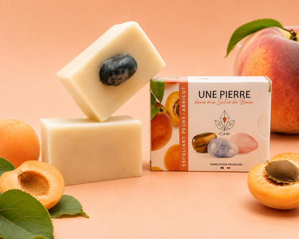 Savon naturel exfoliant pêche/abricot