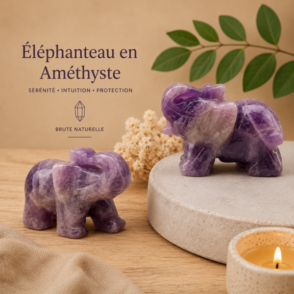 Améthyste, éléphant
