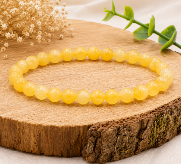 Bracelet Calcite Jaune💎 La Pierre de Joie et de Confiance