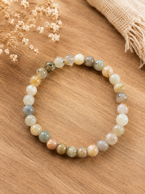 Bracelet Pierre de Lune Multicolore💎   La Pierre d’Intuition et de Féminité