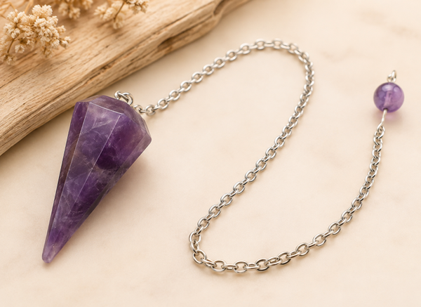 💜 Pendule Conique en Améthyste – 3,5 cm