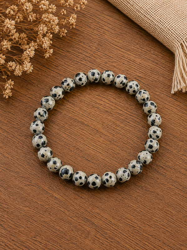 Bracelet Jaspe dalmatien 💎Le Gardien de l’Enfant Intérieur