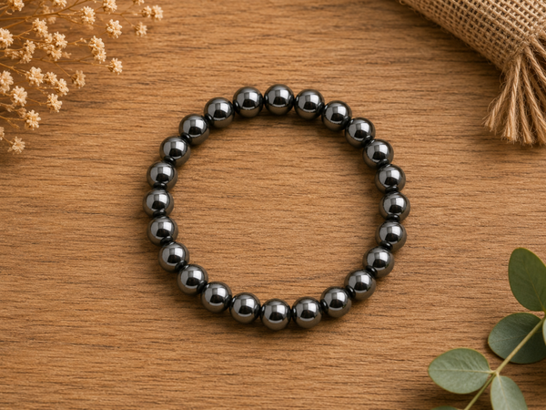 Bracelet Hématite 💎 La Guerrière de Lumière