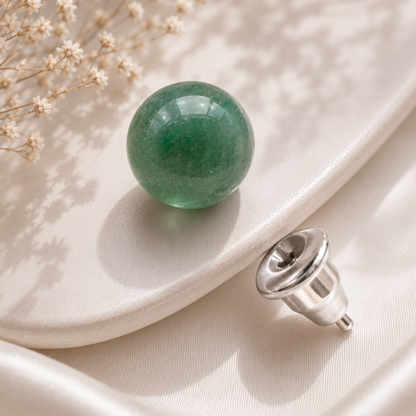 Boucle d'oreille Aventurine verte