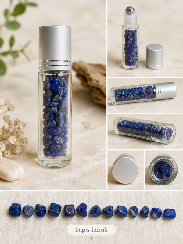 💙 Roll-on Lapis-Lazuli – Flacon à pierres naturelles