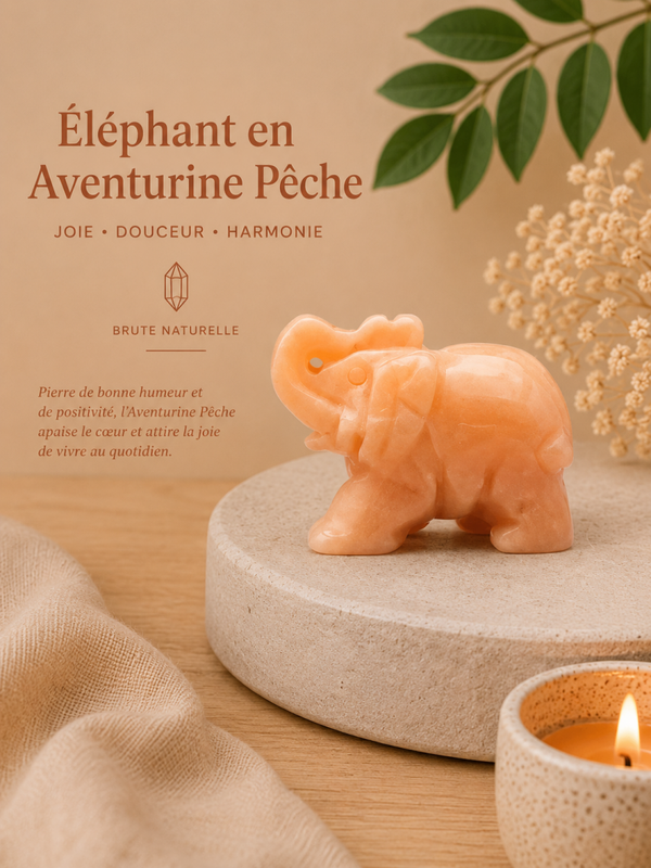 Aventurine Orange, éléphant
