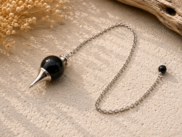 🔮 Pendule divinatoire en Obsidienne noire