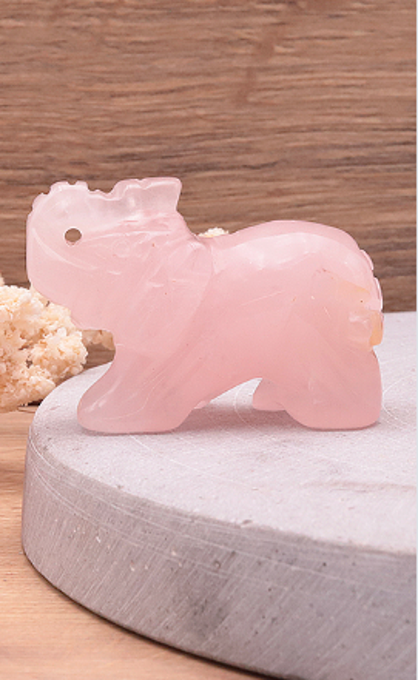 Eléphant Quartz Rose
