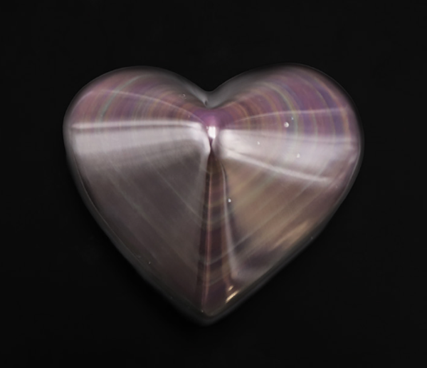 Obsidienne Oeil Celeste, Galet  forme coeur