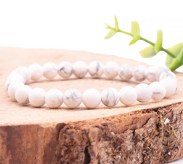 Bracelet Howlite Blanche