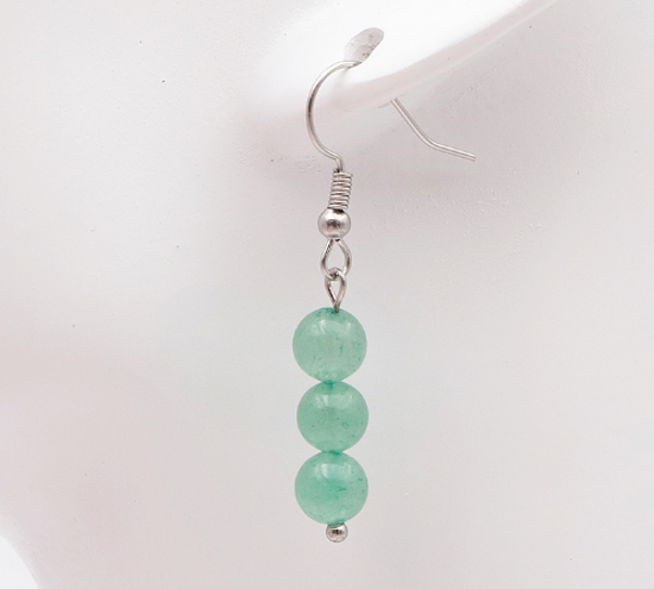 Boucle d'oreilles Aventurine Verte