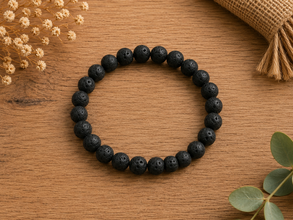 Bracelet Pierre de lave 💎 Le coeur du feu