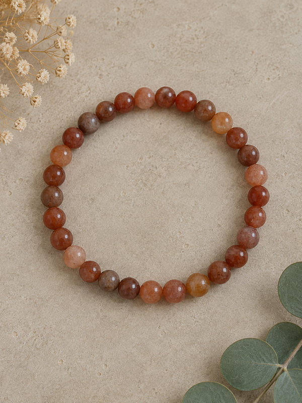 Bracelet Aventurine rouge 💎  La Flamme du Cœur Courageux