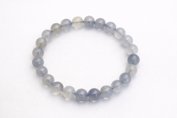 Bracelet Calcédoine bleue