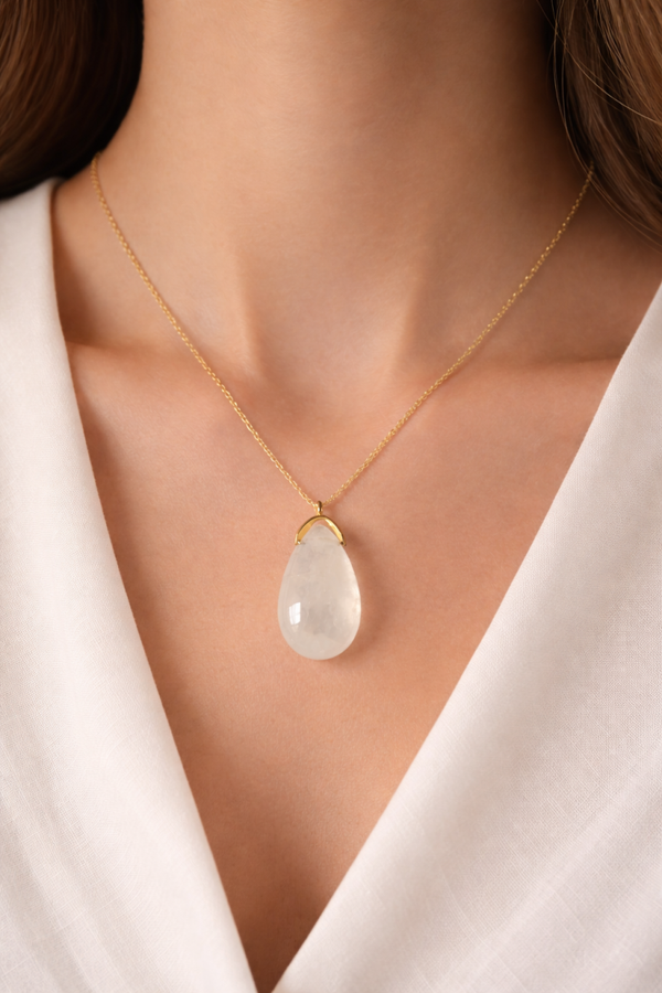 Collier goutte Cristal de roche