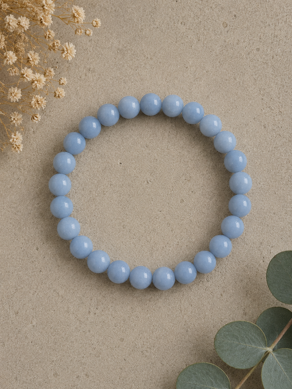Bracelet Angélite 💎  La Pierre de Paix et de Connexion