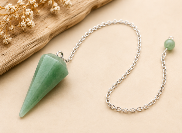 💚 Pendule Conique en Aventurine Verte – 3,5 cm