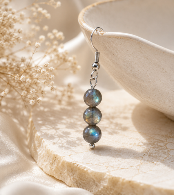 Boucle d'oreille Labradorite