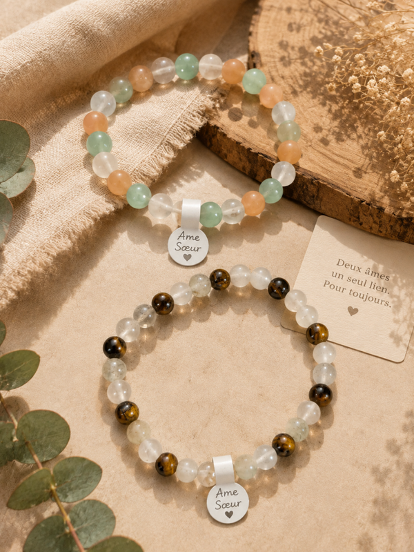 💞 Duo de Bracelets Âmes Sœurs – Connexion & Harmonie