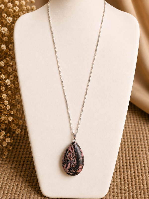 Rhodonite, goutte plate