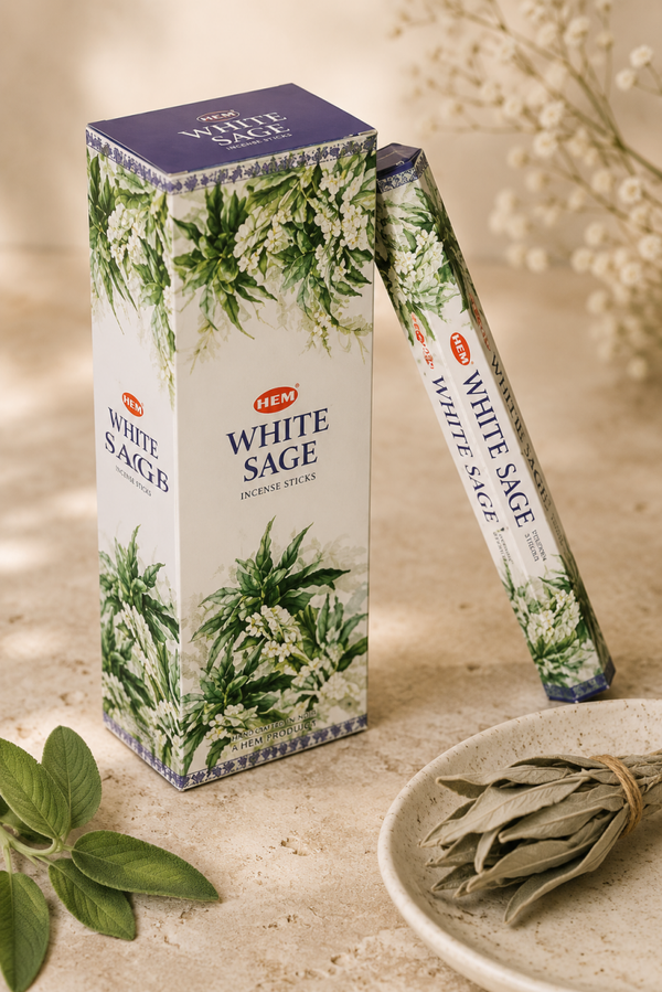 🌿 Encens Sauge Blanche – Purification & Protection