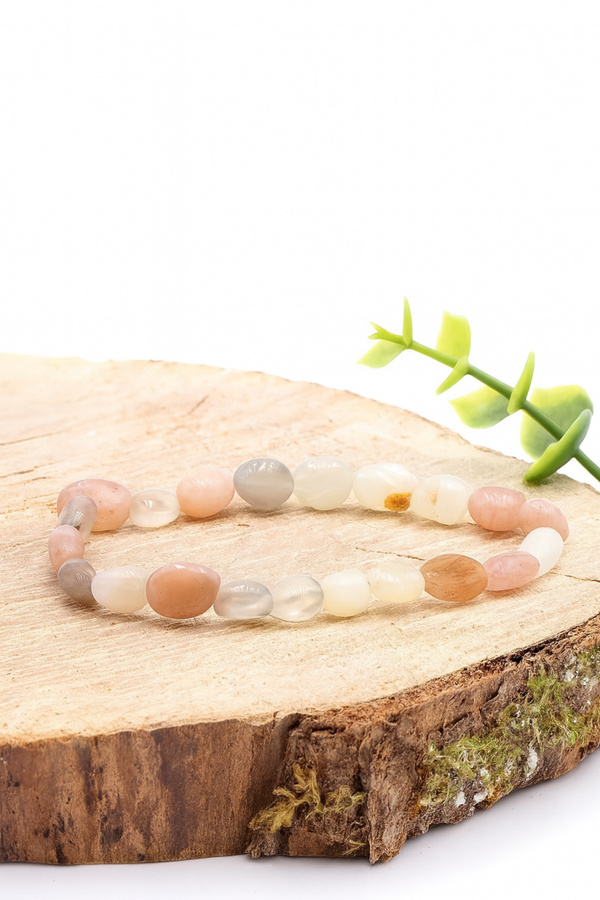 Bracelet pierre roulée Pierre de lune