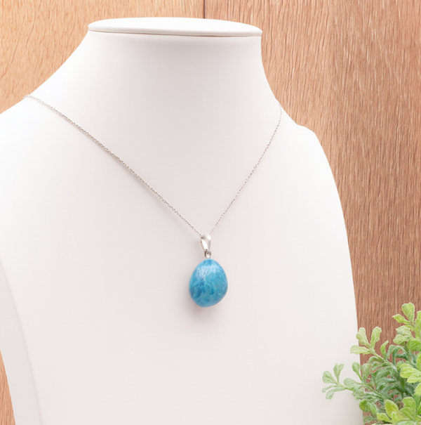 Pendentif Apatite Bleue