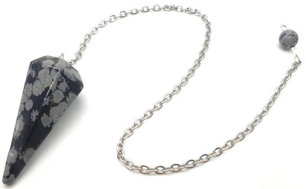 Pendule en Obsidienne Neige