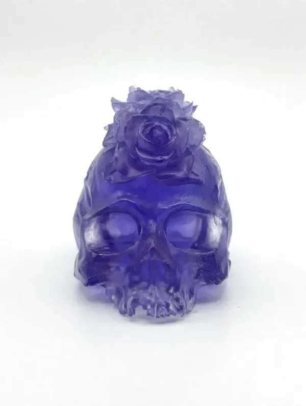 The Rose Skull Candle