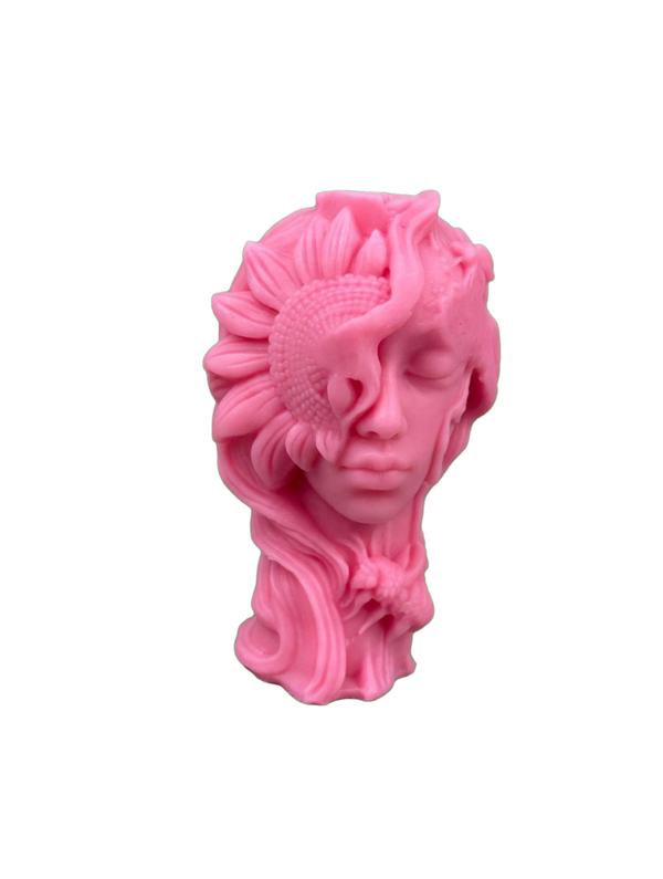 Sunflower Goddess / Woman Bust Candle