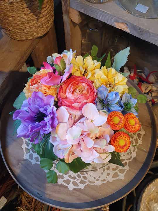 Bloementaart zijde (L)