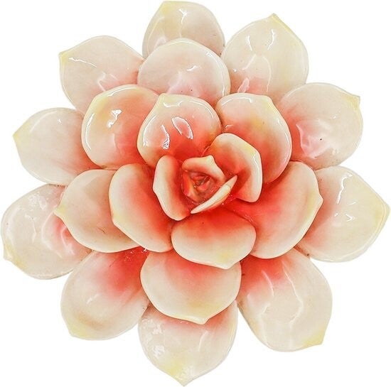 Wanddecoratie bloem - geel