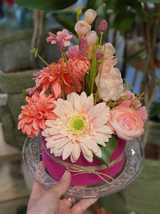 Bloementaart zijde (M)