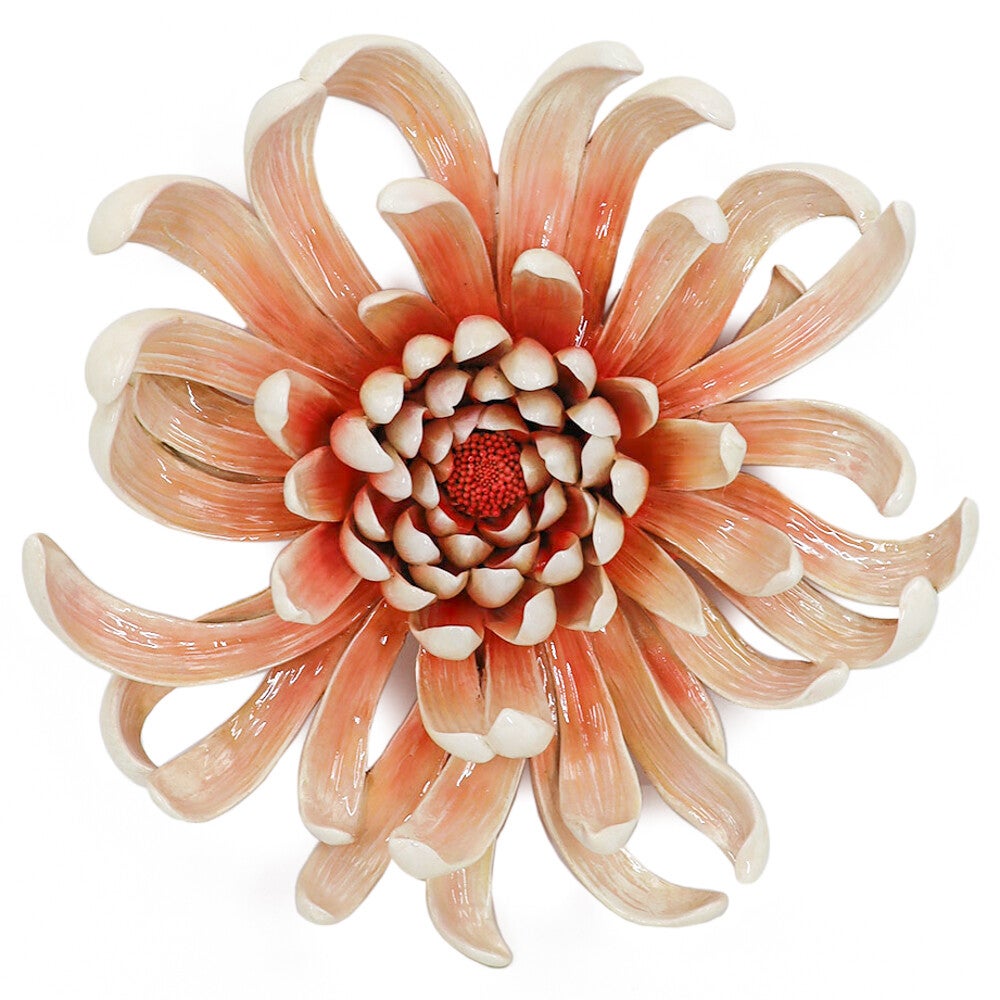 Wanddecoratie bloem - peach