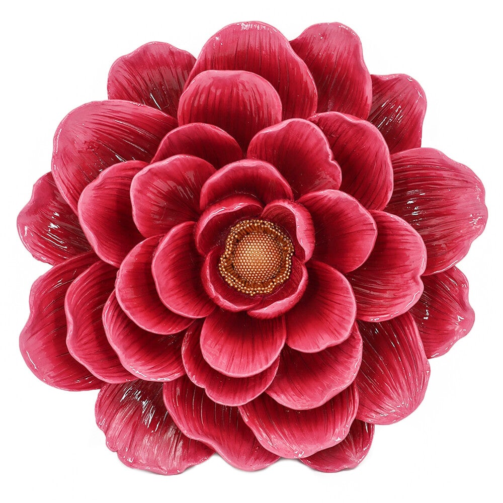 Wanddecoratie bloem - donkerroze