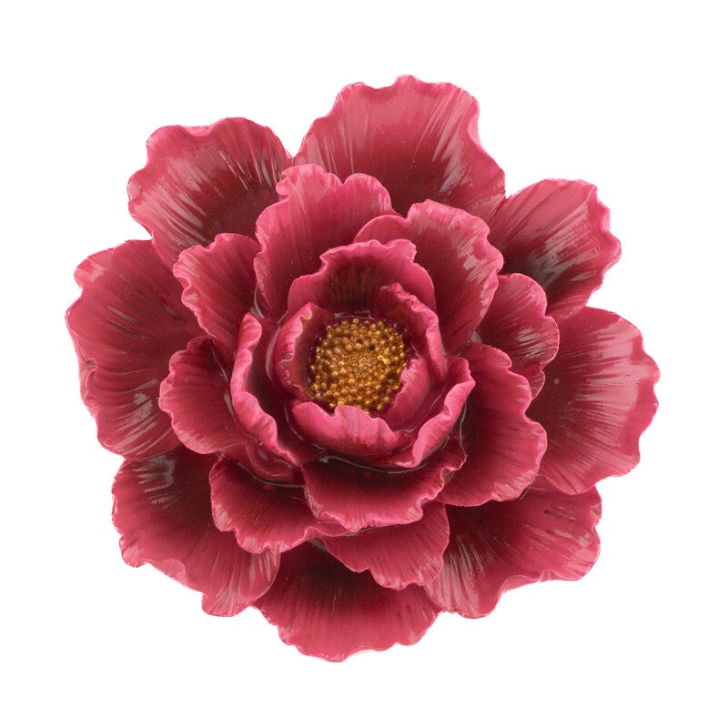 Wanddecoratie bloem - donkerroze